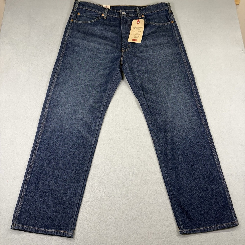 Levis Western Fit Jeans Mens 40x32 Strong Stretch Straight Leg Blue Denim NWT